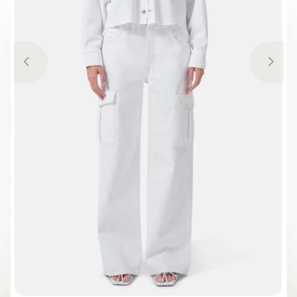 AGOLDE Minka Cargo Summer Jeans in White - Picture 2 of 9